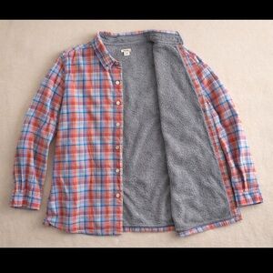 L.L. Bean Fleece-Lined Flannel Shirt Woman 3X Pink Plaid Gorpcore Comfy Outdoor